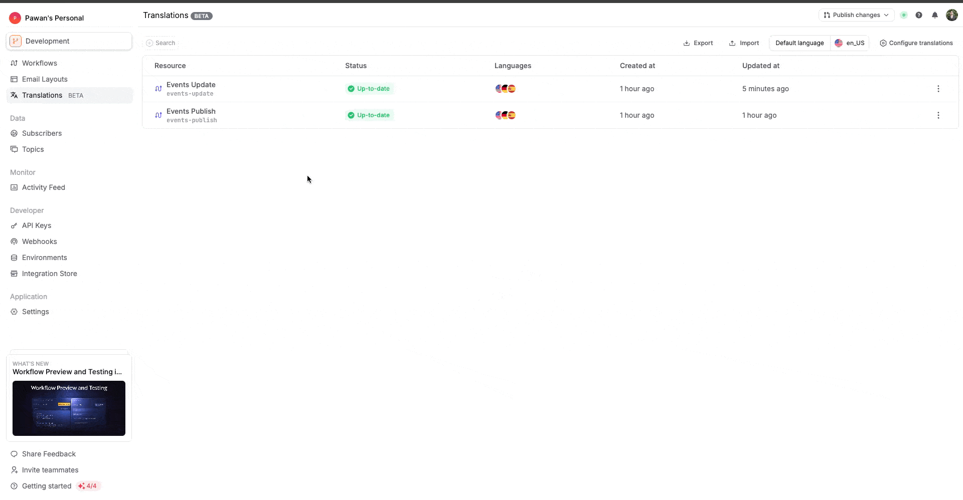 Translation JSON format